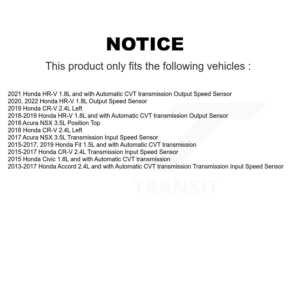 [N/A] Capteur de vitesse du véhicule pour Honda CR-V Accord HR-V Fit Acura NSX SEN-2VSS0538