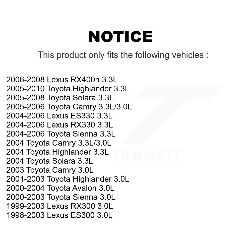 [Gauche] Moment de la vanne variable du moteur gauche (VVT) Solénoïde pour Toyota Sienna Camry Lexus