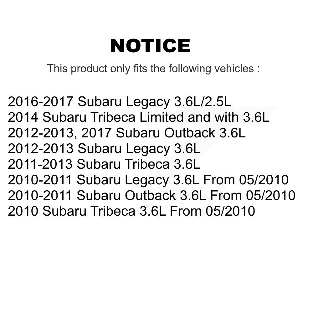 [Droit] Moteur Variable Valve Timing (VVT) Solénoïde pour Subaru Outback Legacy Tribeca