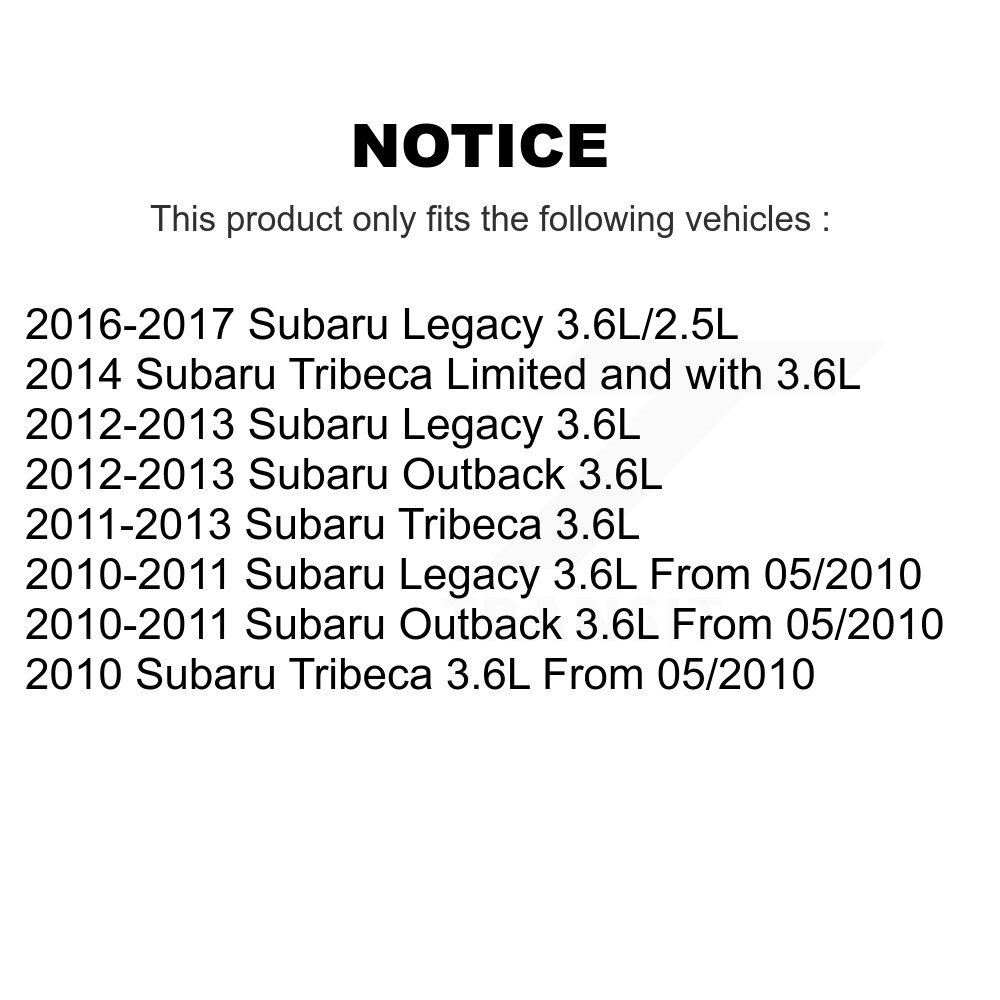 [Gauche] Moteur Variable Valve Timing (VVT) Solénoïde pour Subaru Outback Legacy Tribeca