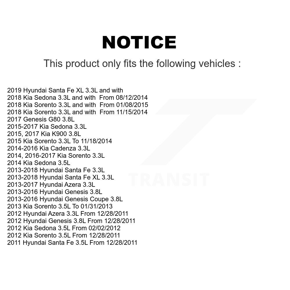 [Admission (gauche)] Moteur Variable Valve Timing (VVT) Solénoïde pour Kia Sorento Hyundai Santa Fe XL