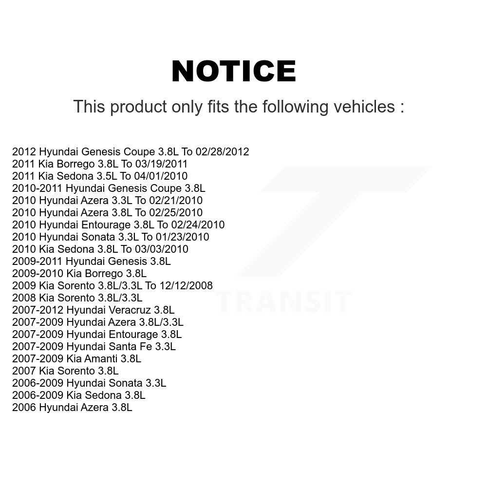 [Droit] Solénoïde de calage variable (VVT) du moteur pour Hyundai Santa Fe Sonata Kia