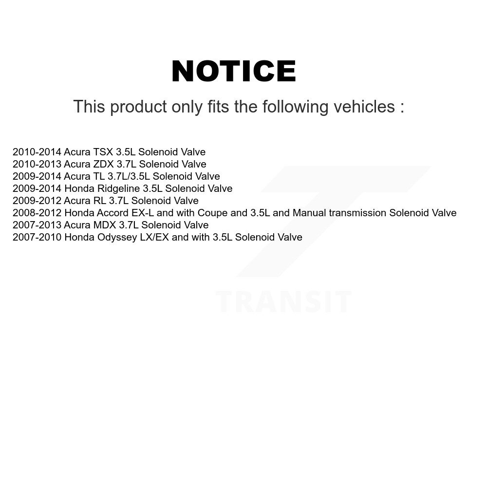 [N/A] Solénoïde de distribution variable (VVT) pour Honda Accord Acura MDX Odyssey