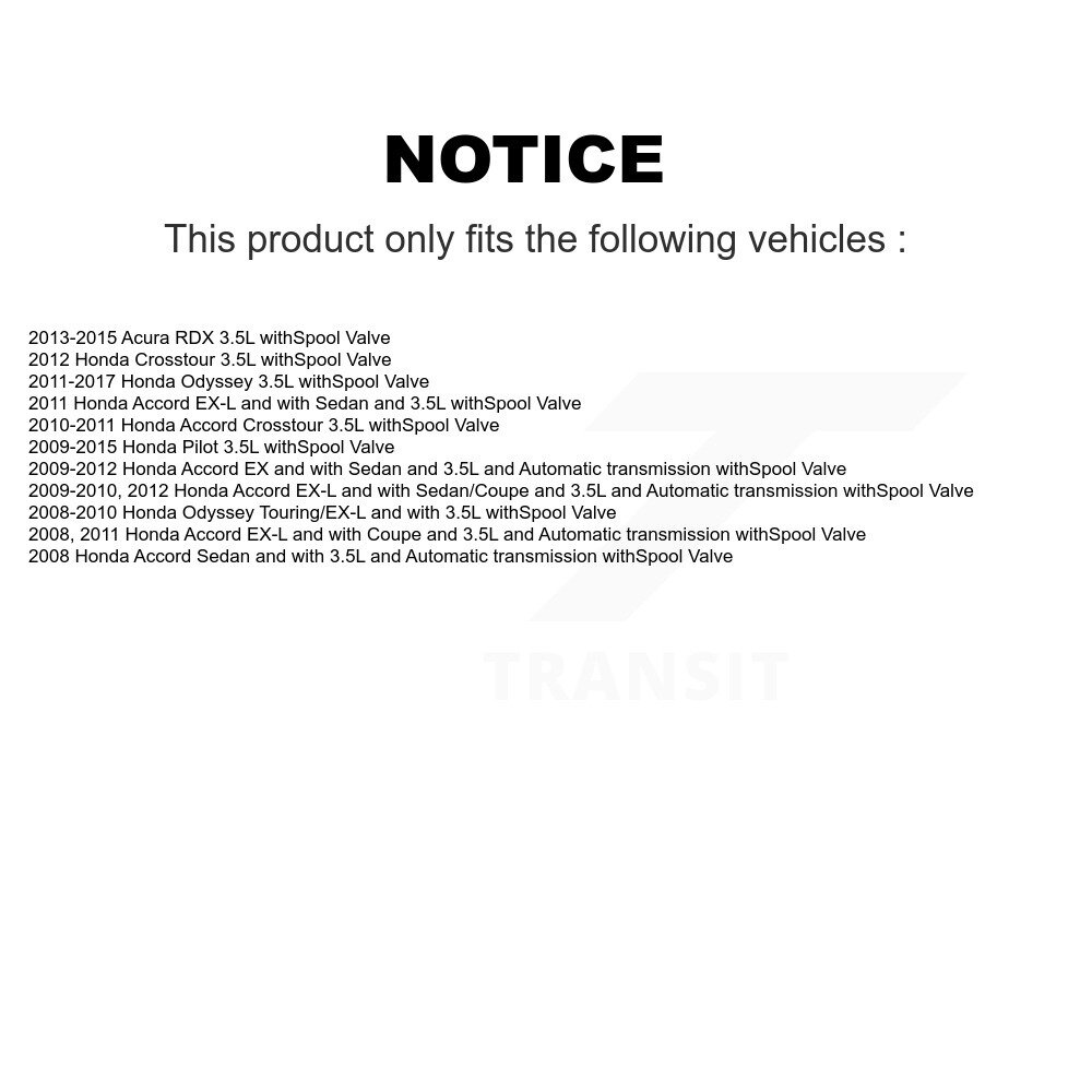 [Front] Moteur avant Solénoïde à réglage variable (VVT) pour pilote Honda Odyssey Accord