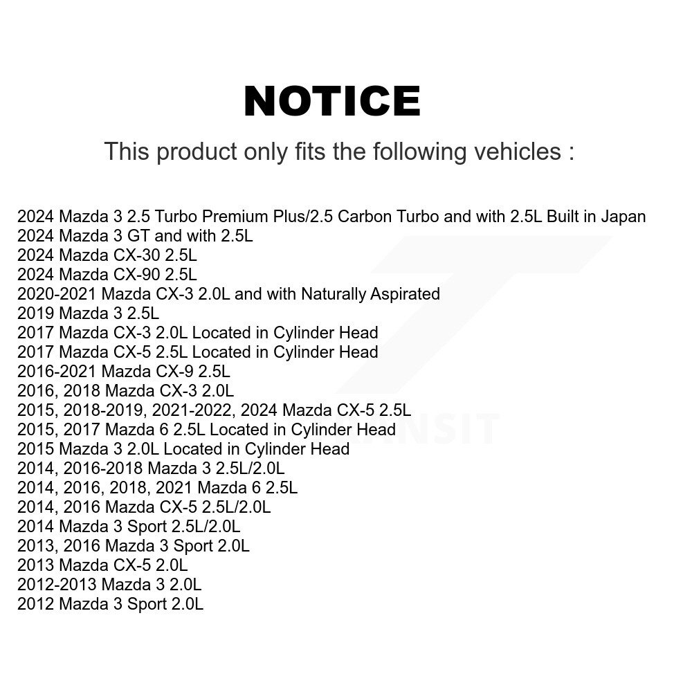 [N/A] Moteur Variable Valve Timing (VVT) Solénoïde pour Mazda 3 CX-5 CX-3 CX-9 6 Sport