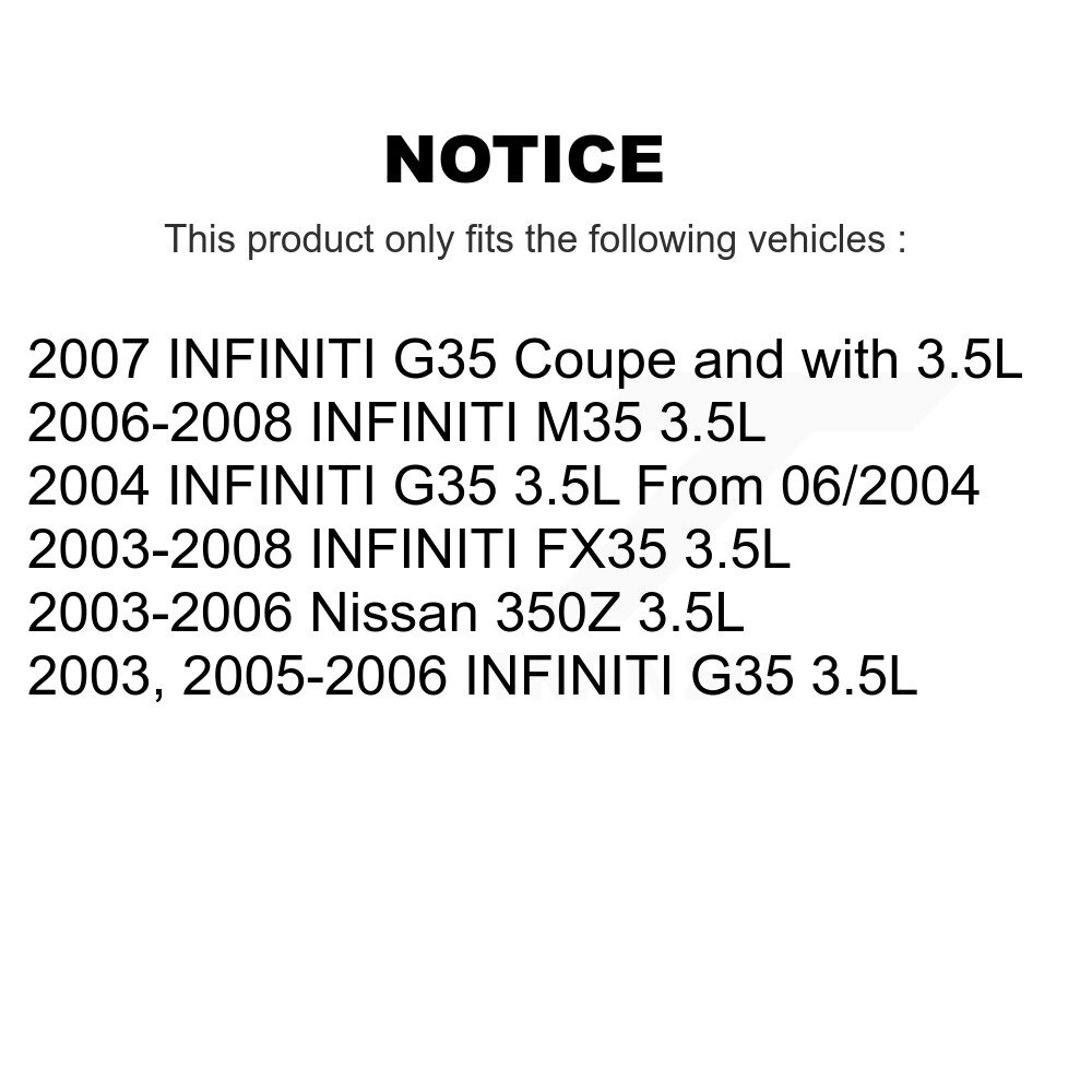 [Gauche] Solénoïde de calage variable du moteur gauche (VVT) pour INFINITI G35 Nissan 350Z