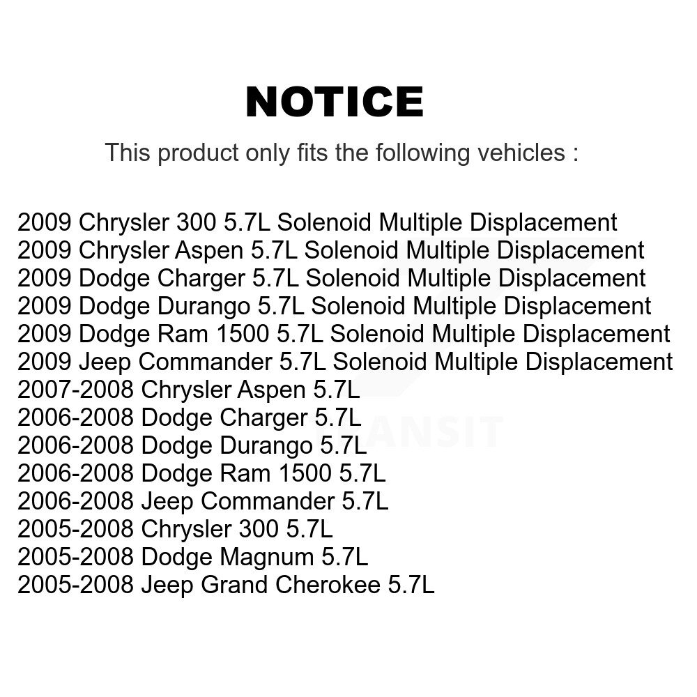 [N/A] Moteur Variable Valve Timing (VVT) Solénoïde pour Dodge Ram 1500 Jeep Chrysler 300
