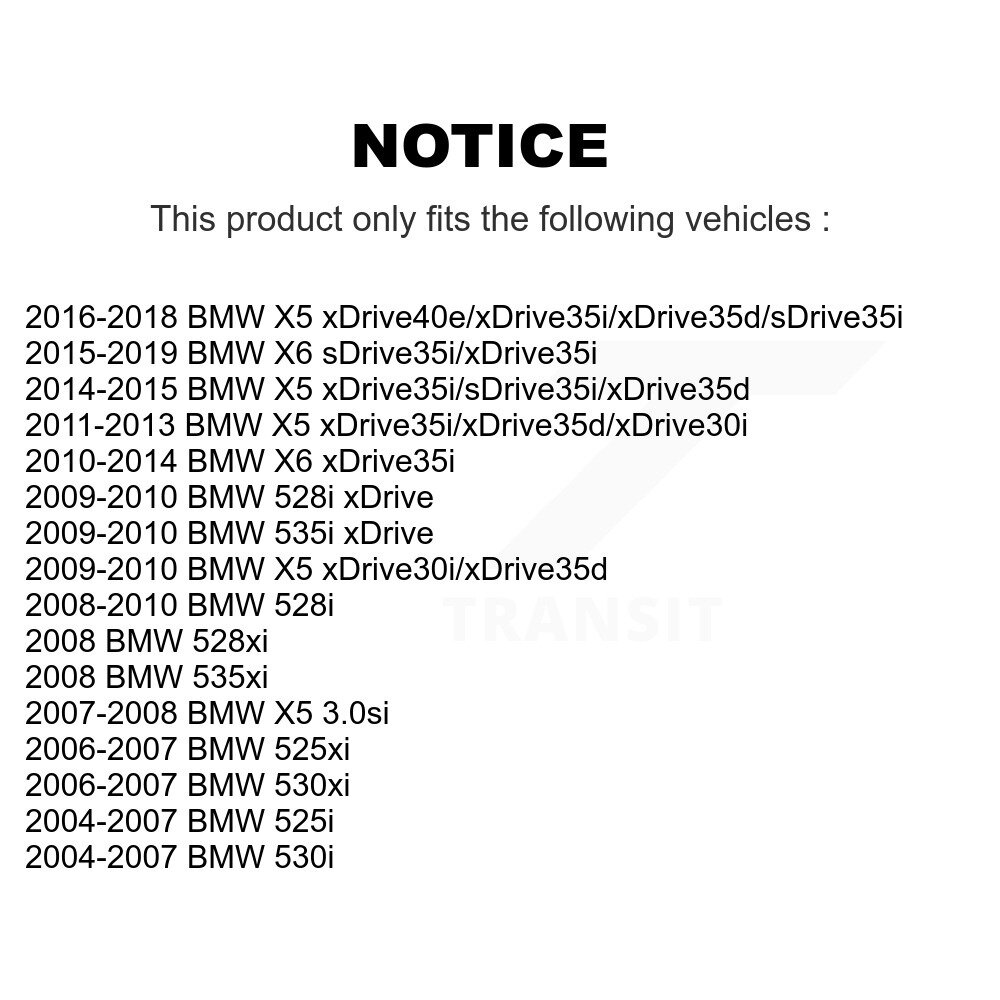 [Arrière] Semi-métalliques arrière Plaquettes de frein pour BMW X5 X6 530i 530xi 528i xDrive 525i