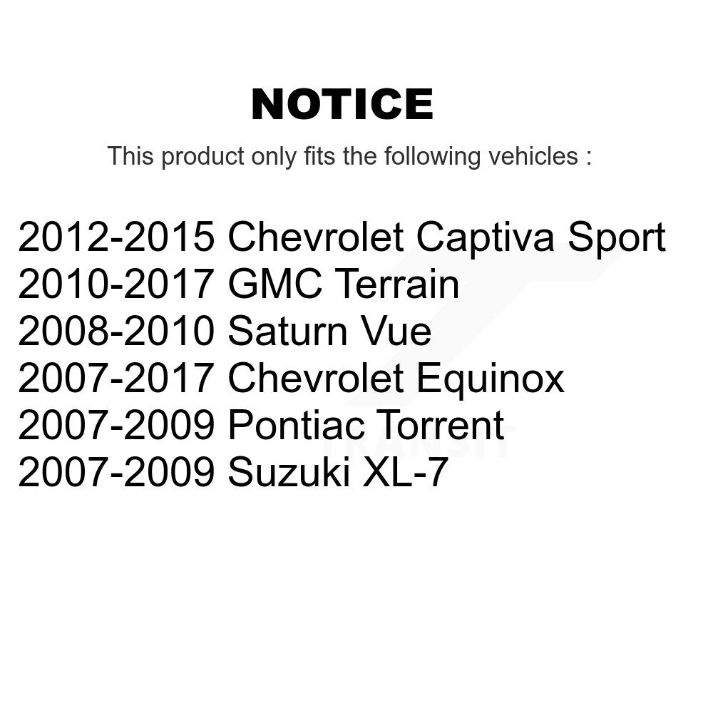 [Arrière] Semi-métalliques arrière Plaquettes de frein pour Chevrolet Equinox GMC Terrain Pontiac Vue