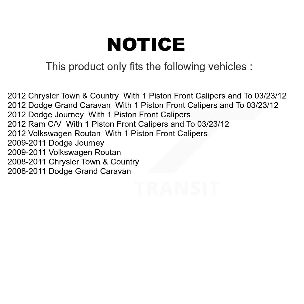 [Arrière] Semi-métalliques arrière Plaquettes de frein disque pour Dodge Grand Caravan Journey Chrysler Town