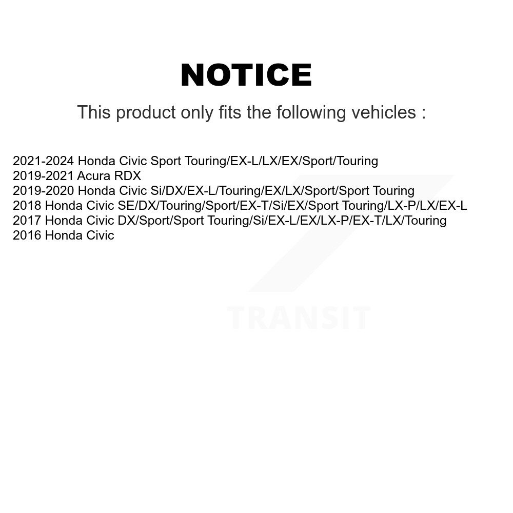 [Arrière] Semi-métalliques arrière Plaquettes de frein pour Honda Civic Acura RDX Accord Integra