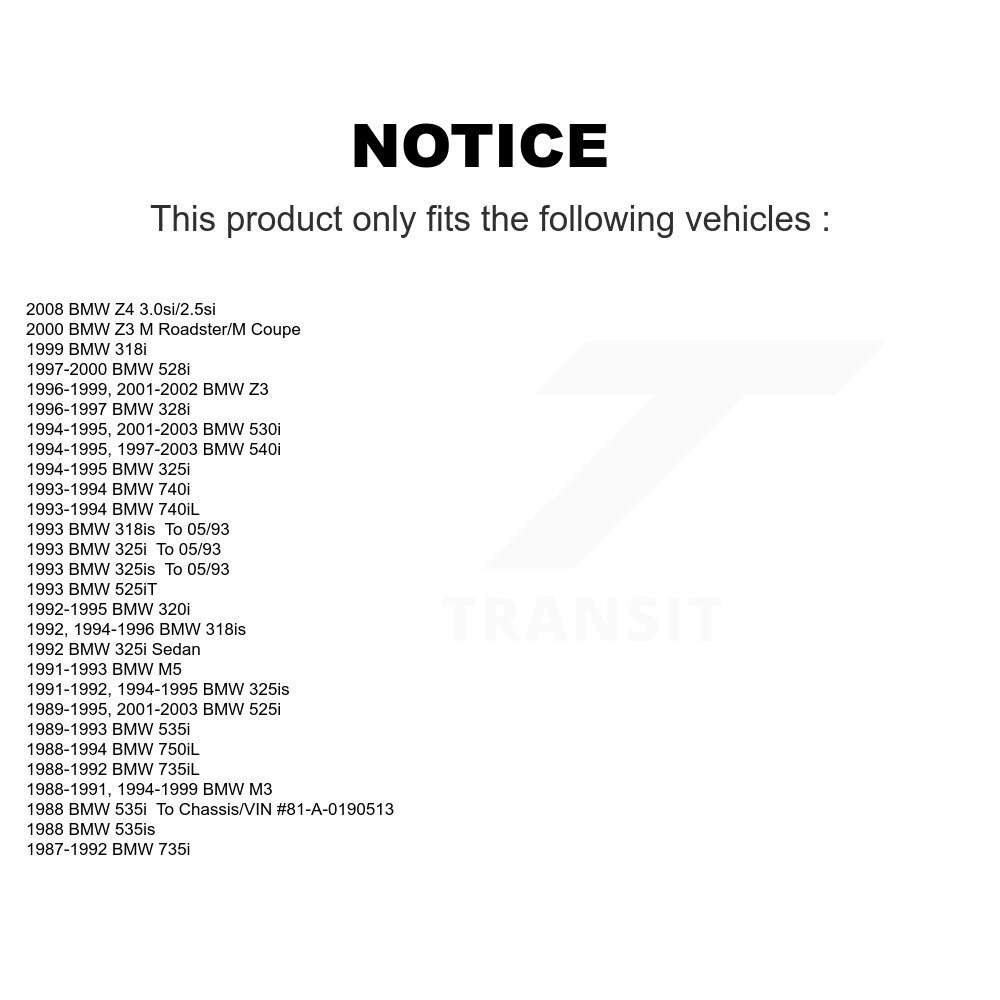 [Arrière] Semi-métalliques arrière Plaquettes de frein pour BMW Z3 540i 530i 325i 528i 328i Z4 M3 M5