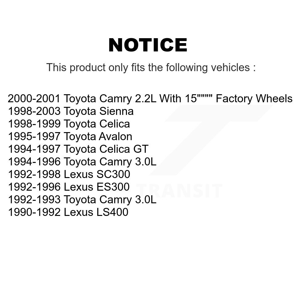 [Front] Semi-métalliques avant Plaquettes de frein pour Toyota Camry Sienna Lexus Avalon Celica