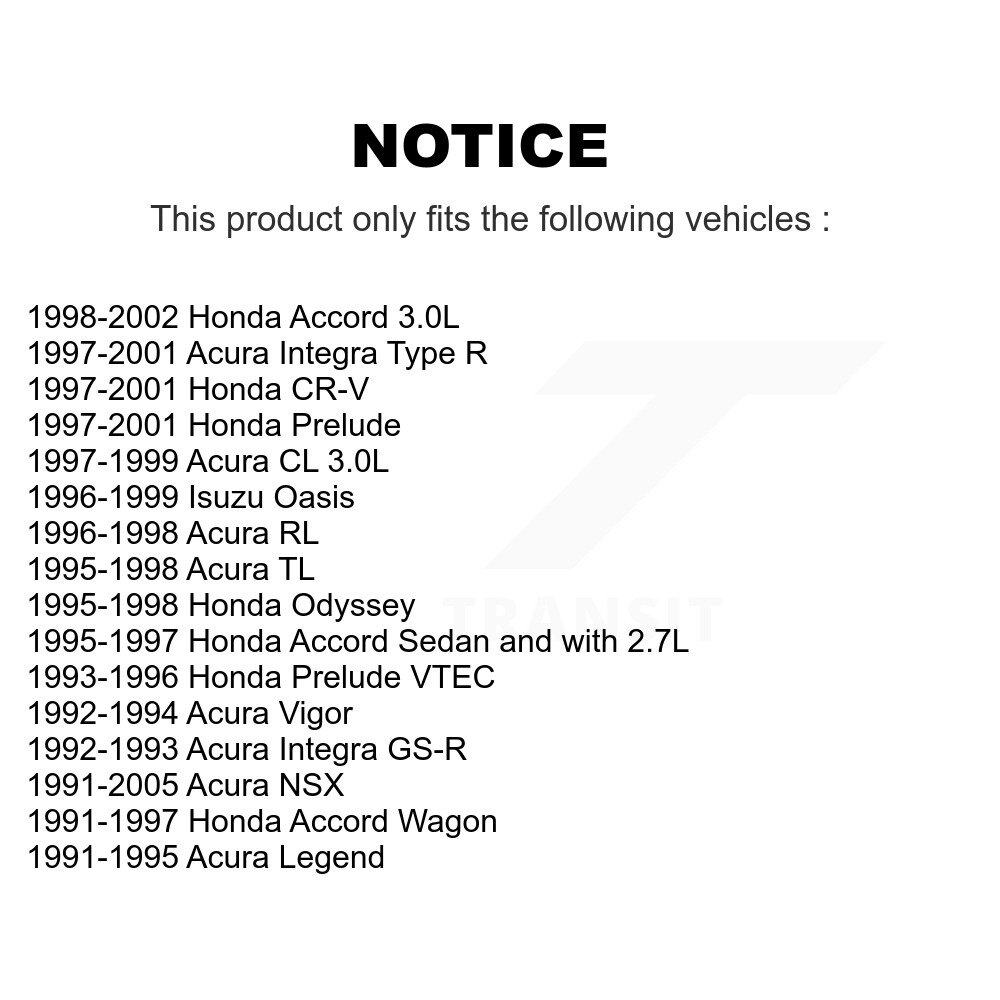 [Front] Semi-métalliques avant Plaquettes de frein pour Honda Accord CR-V Acura Prélude Integra