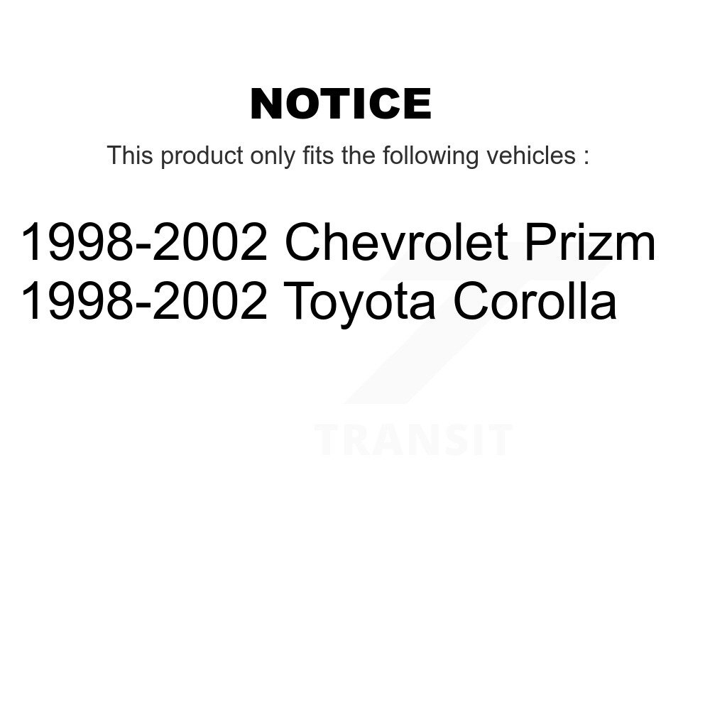 [Front] Semi-métalliques avant Plaquettes de frein à disque pour 1998-2002 Toyota Corolla Chevrolet Prizm