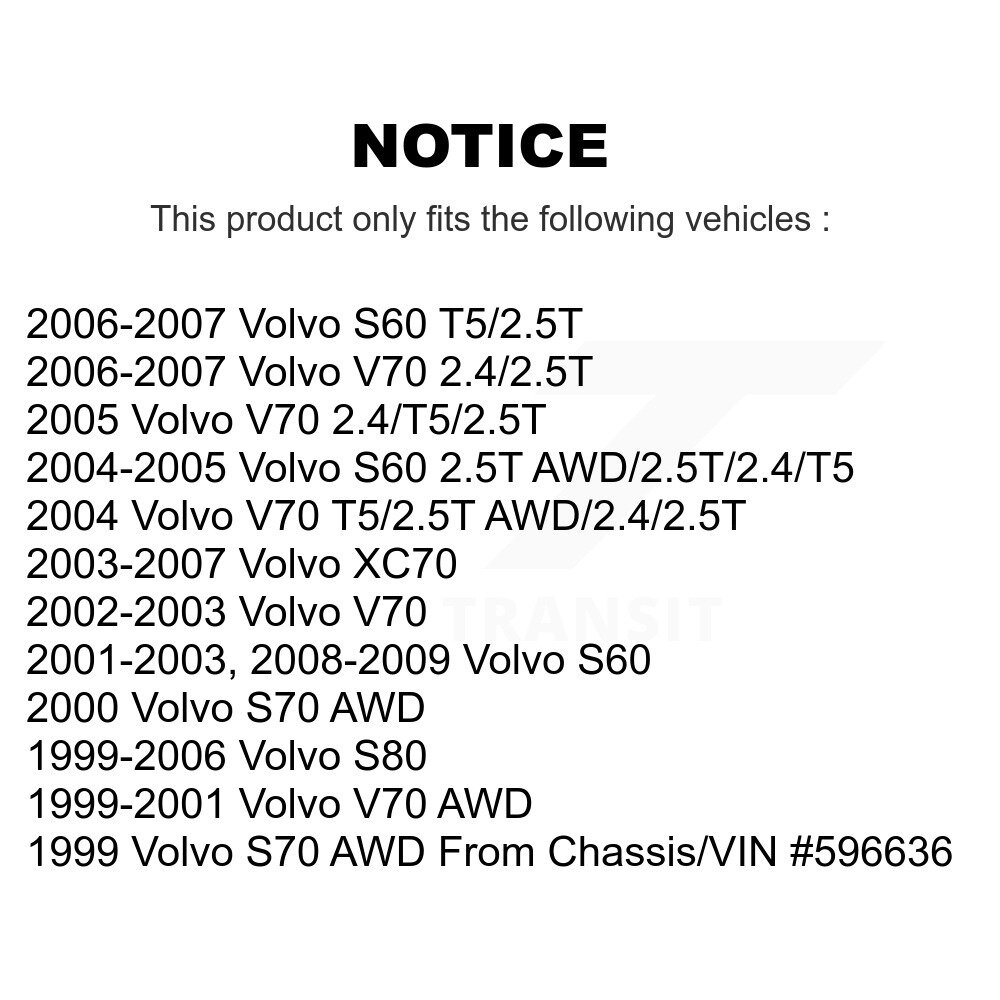 [Arrière] Semi-métalliques arrière Plaquettes de frein pour Volvo S60 XC70 V70 S80 SIM-795