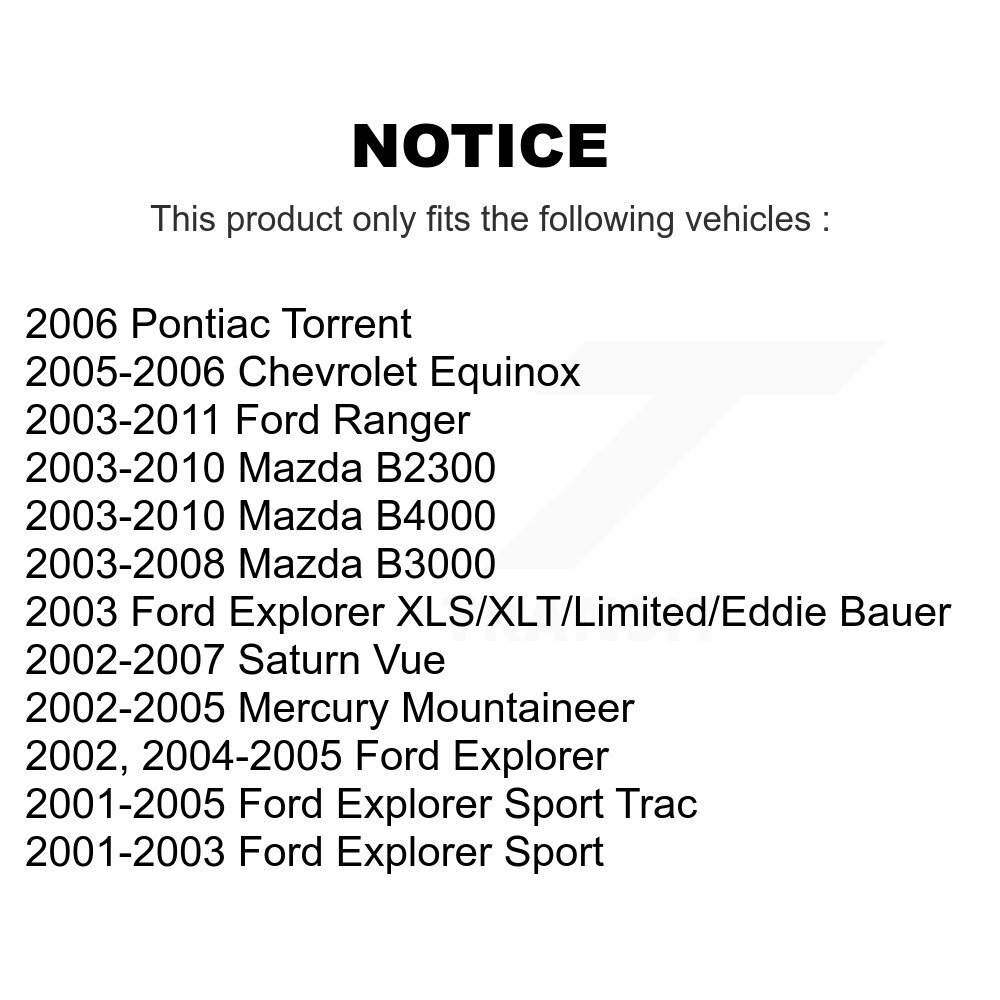 [Front] Semi-métalliques avant Plaquettes de frein pour Ford Ranger Mazda Explorer B4000 Saturne
