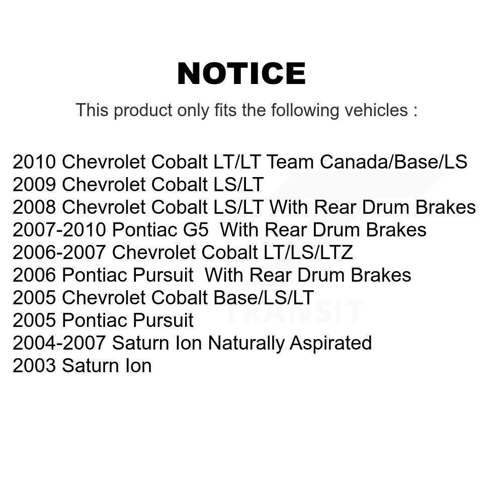 [Front] Semi-métalliques avant Plaquettes de frein pour Chevrolet Cobalt Pontiac G5 Saturn Ion