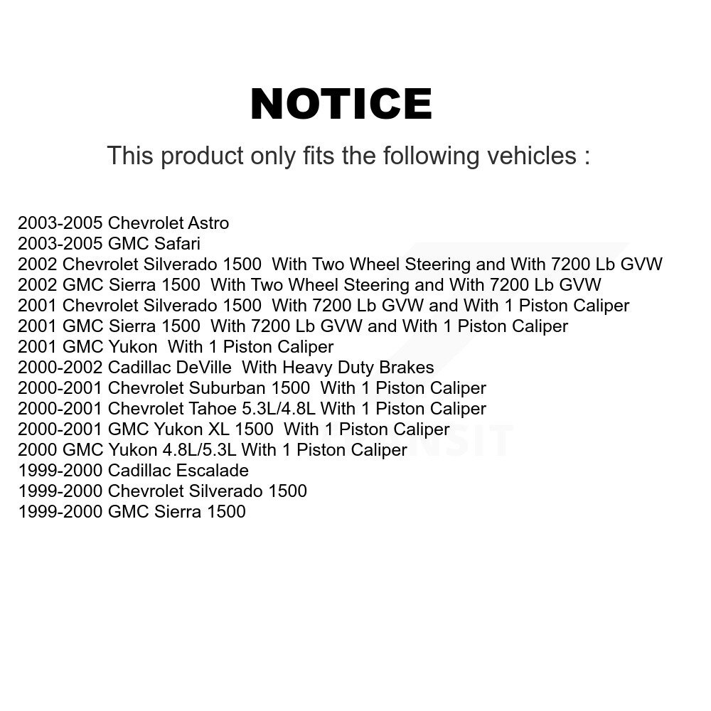 [Arrière gauche] Étalonnier de frein arrière gauche pour Chevrolet Silverado 1500 GMC Sierra Astro Safari XL