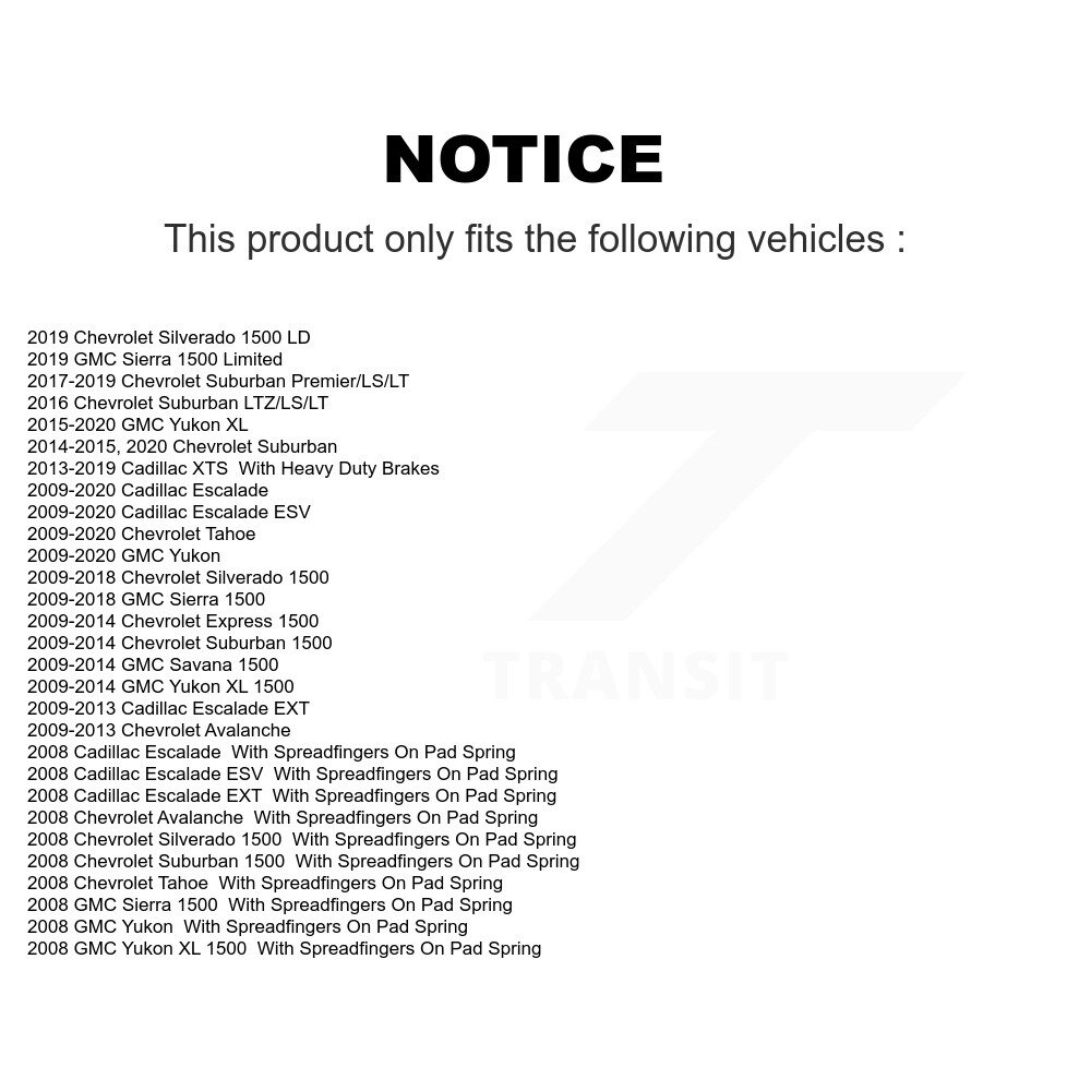 [Avant droite] Étalonnier de frein avant pour Chevrolet GMC Sierra 1500 Silverado Cadillac Tahoe Yukon