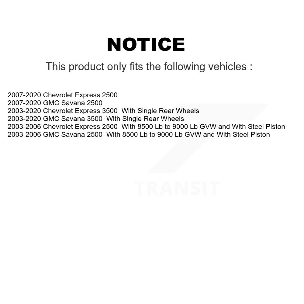 [Arrière gauche] Étalonnier de frein à disque arrière gauche pour GMC Chevrolet Savana 2500 Express 3500