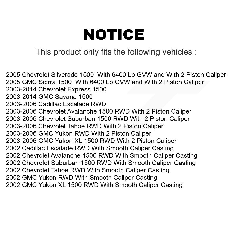[Arrière gauche] Étalonnier de frein arrière gauche pour Chevrolet Avalanche 1500 GMC Express Yukon Tahoe XL