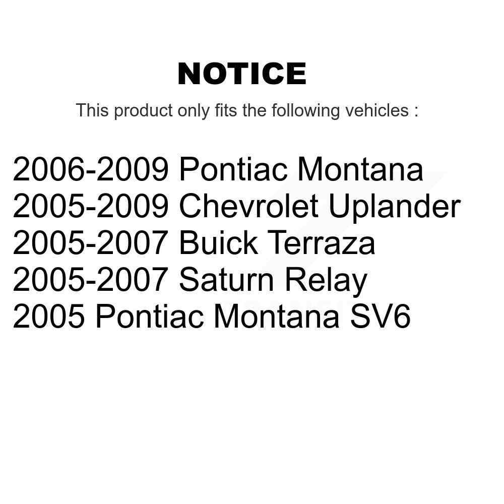 [Arrière droite] Étalonnier de frein arrière droit pour Pontiac Montana Chevrolet Uplander Buick Terraza