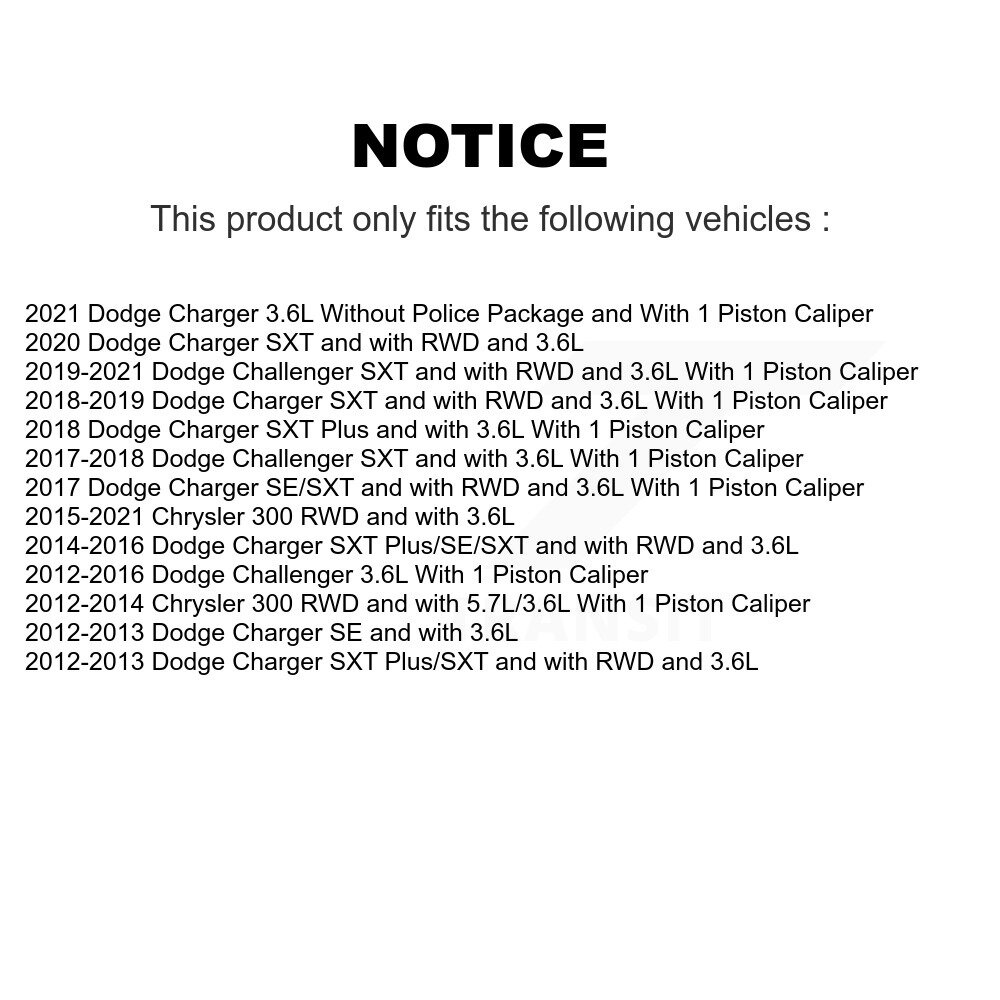 [Avant droite] Étalonneur de frein à disque avant droit pour Dodge Chrysler 300 Chargeur Challenger