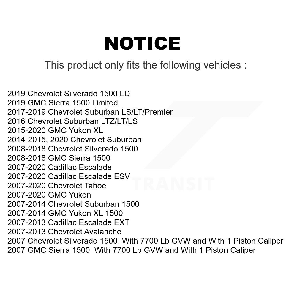 [Arrière droite] Étalonnier de frein arrière droit pour Chevrolet GMC Sierra 1500 Silverado Cadillac Tahoe