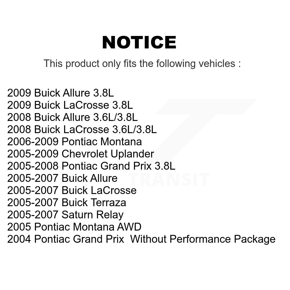 [Front Left] Étalonnier de frein avant gauche pour Pontiac Buick Montana Chevrolet Uplander LaCrosse