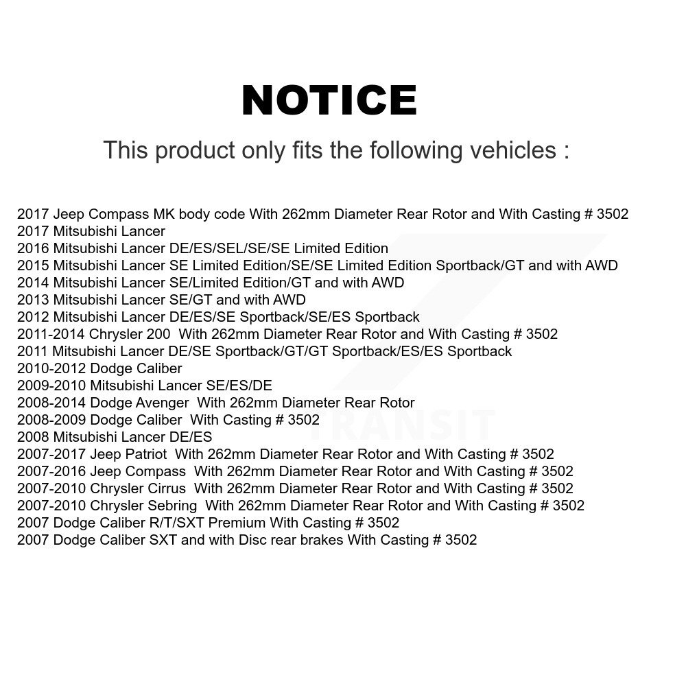 [Arrière gauche] Calibre de frein arrière gauche pour Jeep Mitsubishi Lancer Patriot Dodge Chrysler 200