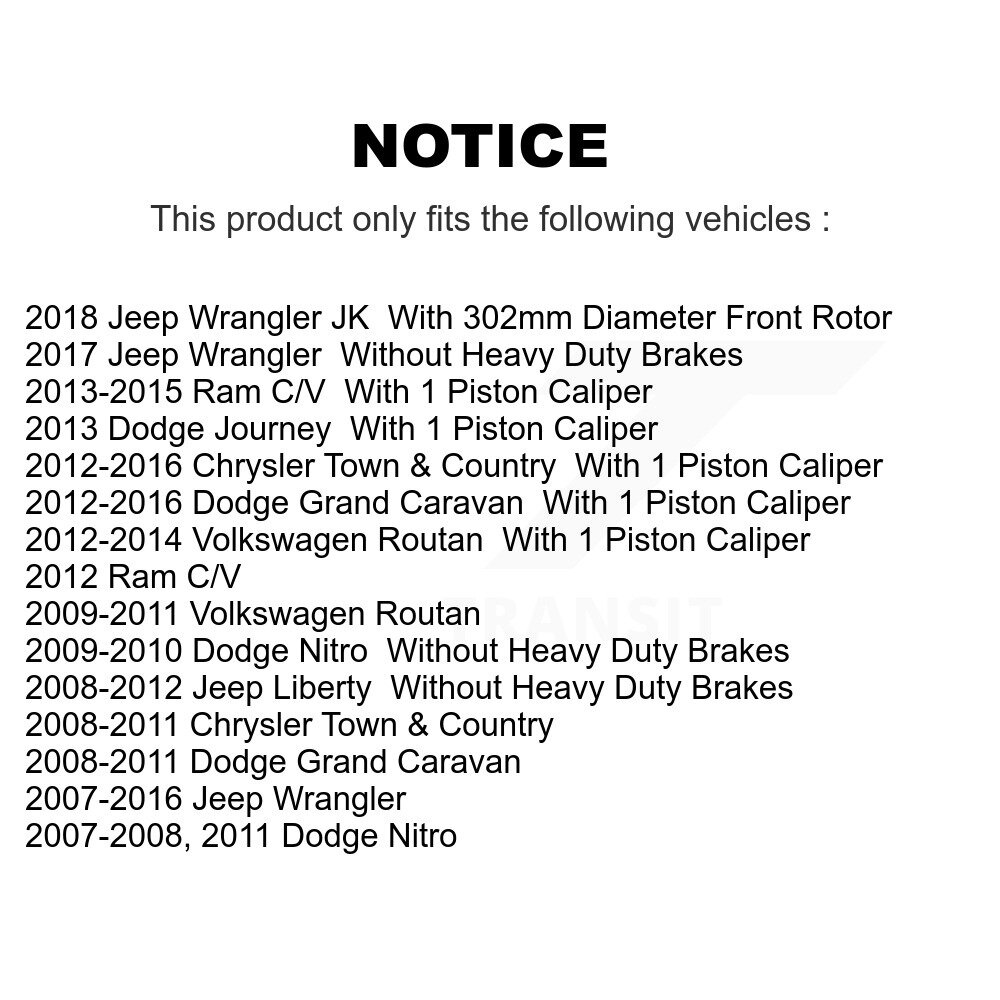 [Avant droite] Etrier de frein avant pour Dodge Grand Caravan Jeep Wrangler Chrysler Town & JK Ram