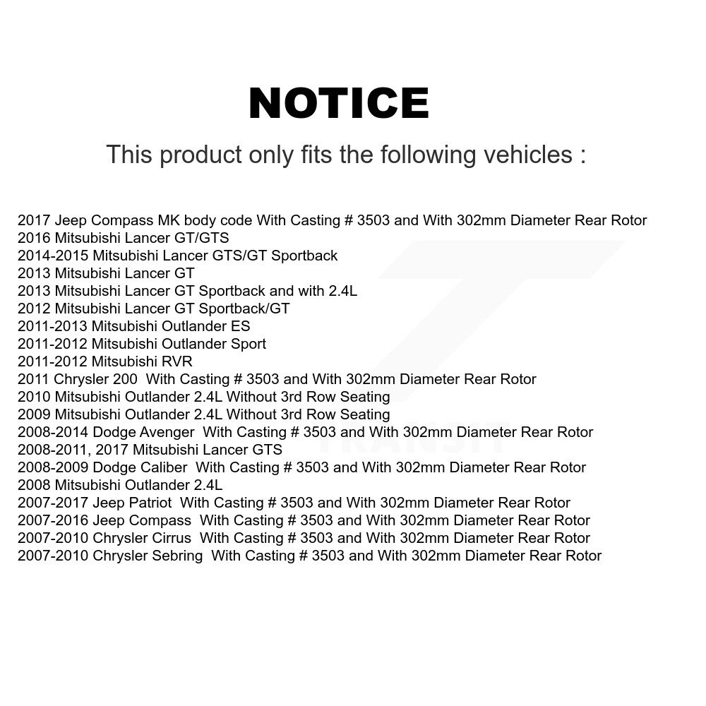 Rear Left Brake Caliper For Mitsubishi Jeep Lancer Patriot Compass Dodge Avenger image 2