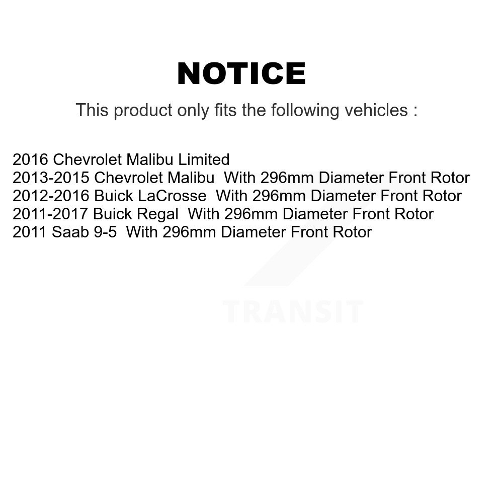 [Front Left] Étalonnier de frein à disque avant gauche pour Chevrolet Malibu Buick Regal LaCrosse Limited