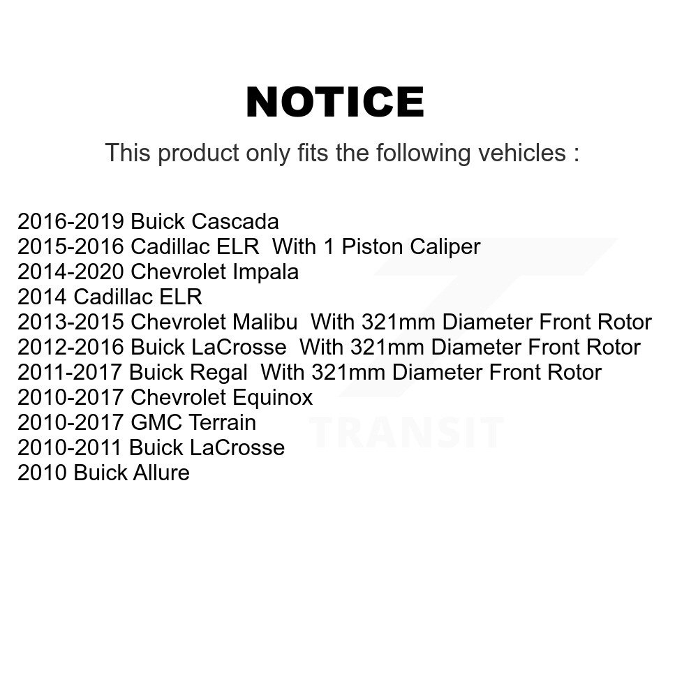 [Avant droite] Étalonnier de frein avant droit pour Chevrolet Equinox GMC Terrain Buick Malibu Impala