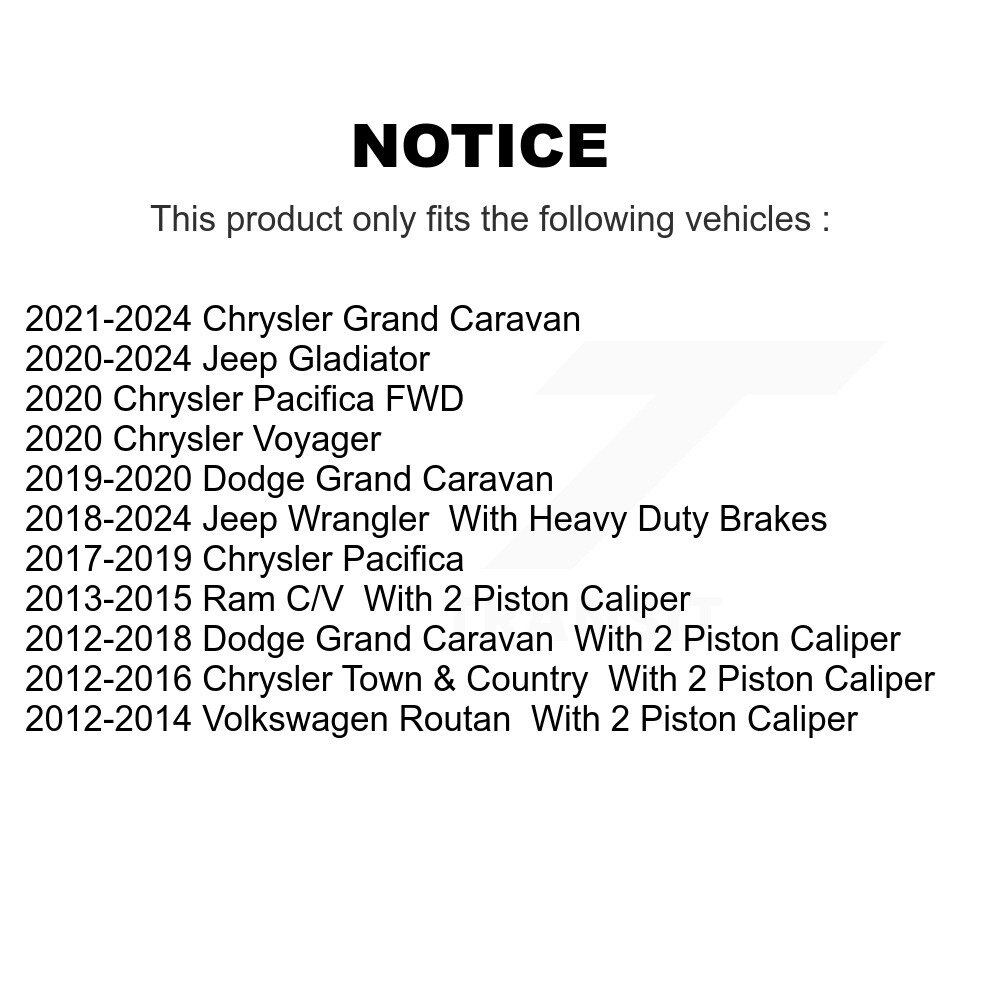 [Front Left] Étalonnier de frein avant pour Grand Caravan Dodge Jeep Wrangler Chrysler Ville et Ram