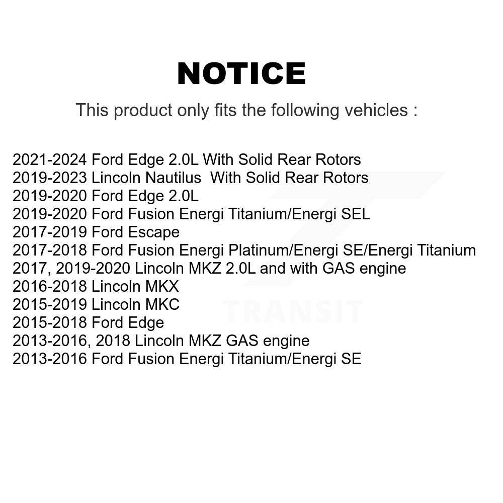 [Arrière droite] Étrier de frein arrière droit pour Ford Escape Edge Fusion Lincoln MKC MKX Nautilus