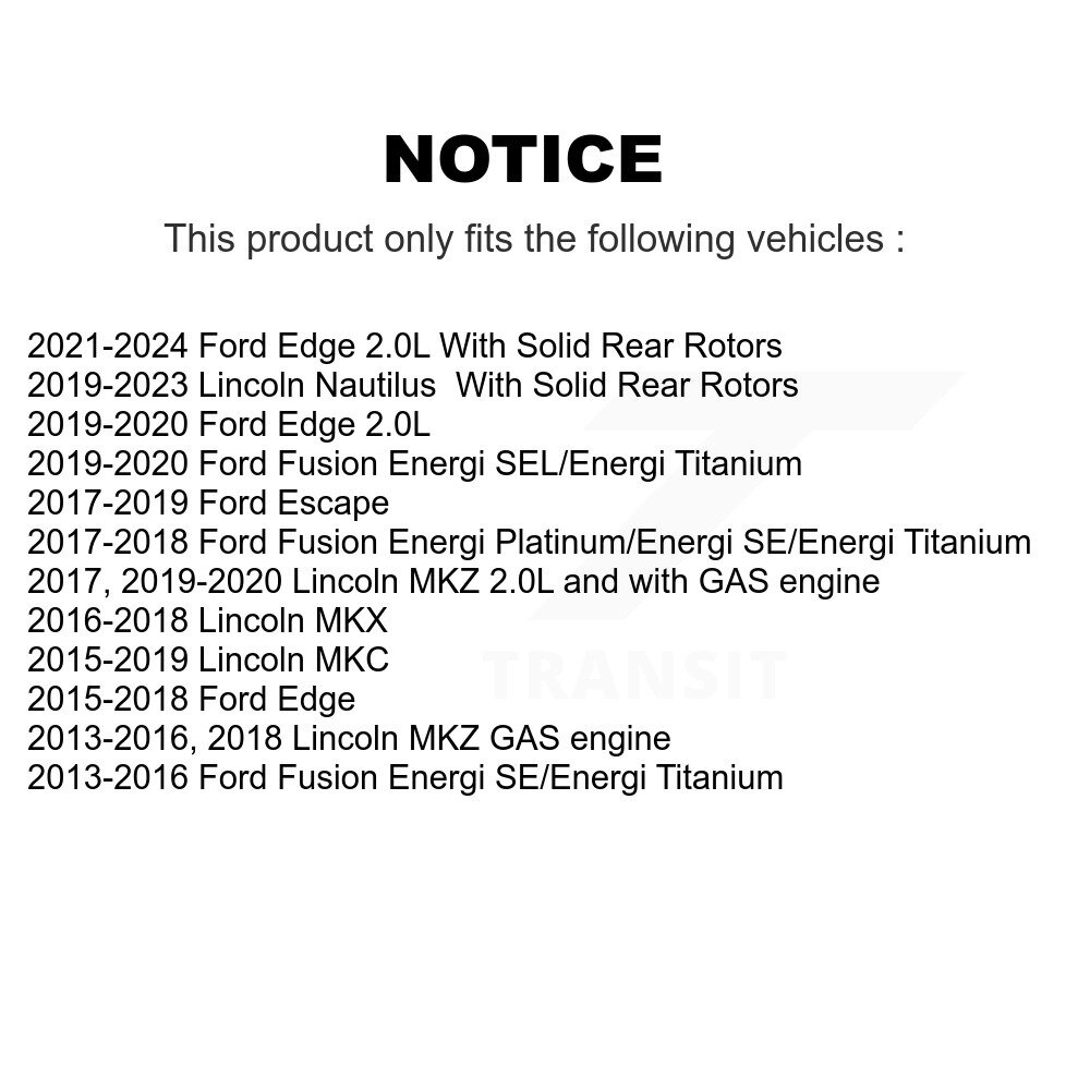 [Arrière gauche] Étalonnier de frein arrière gauche pour Ford Escape Edge Fusion Lincoln MKC MKX Nautilus MKZ