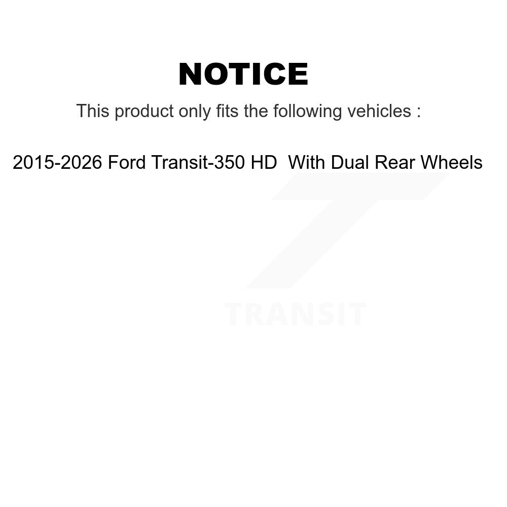 [Front] Étalonnier de frein à disque avant pour Ford Transit-350 HD 2015-2017 avec roues arrière doubles