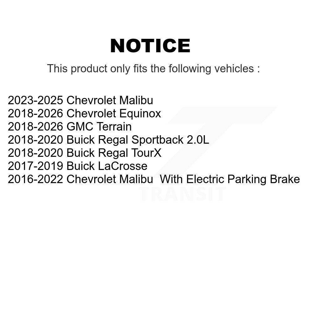 [Arrière gauche] Étalonnier de frein arrière pour Chevrolet Equinox GMC Terrain Malibu Buick LaCrosse Regal