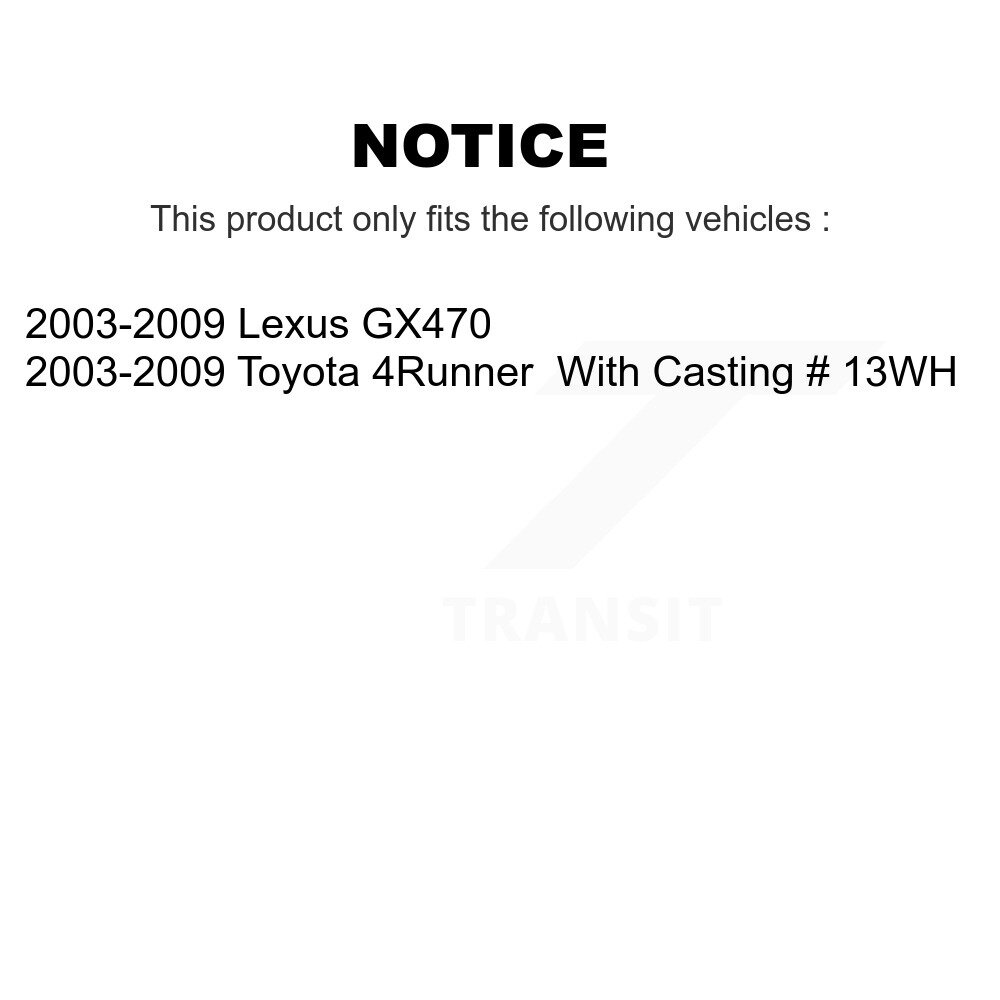 [Avant droite] Étalonnier de frein à disque avant droit pour 2003-2009 Toyota 4Runner Lexus GX470