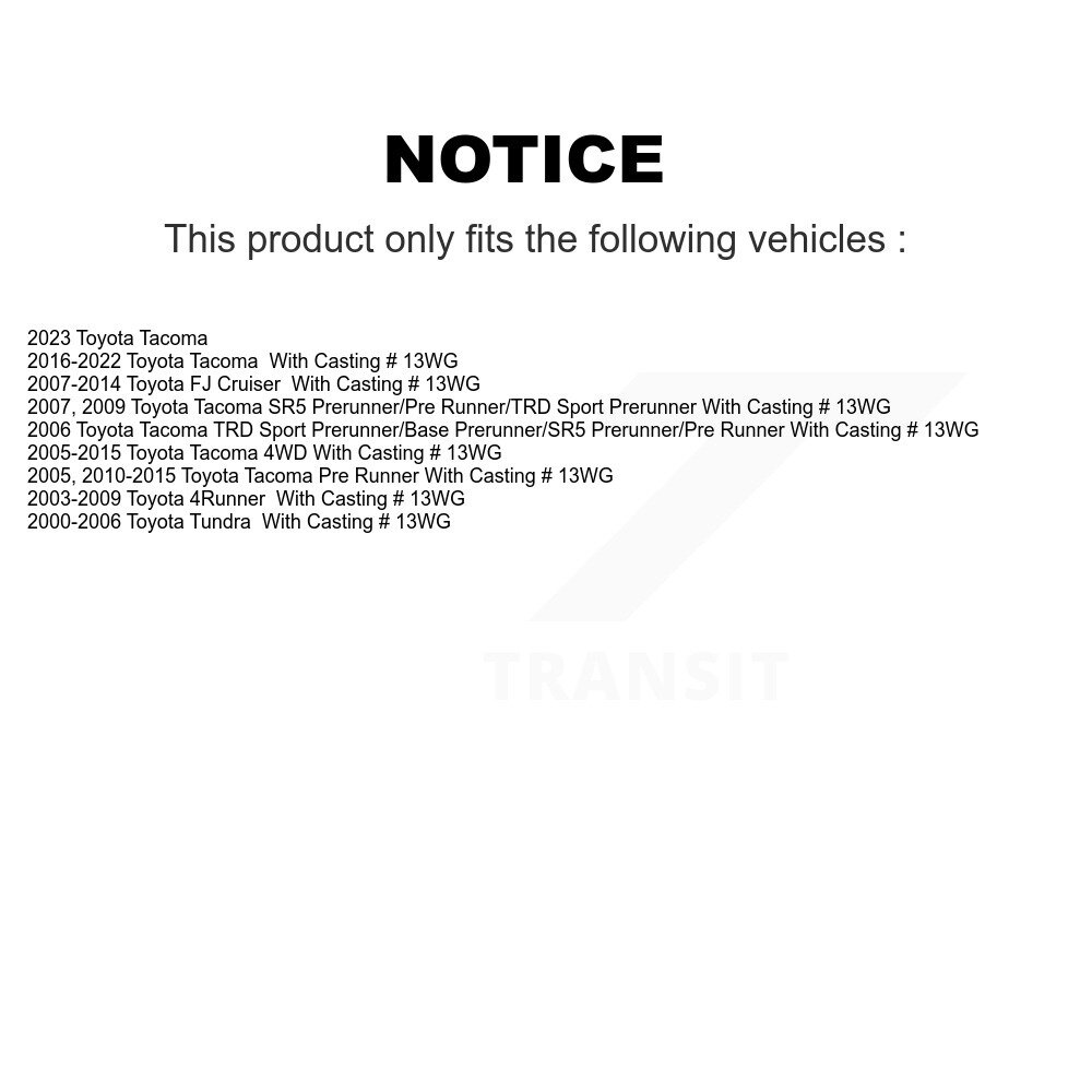 [Avant droite] Étalonnier de frein à disque avant pour Toyota Tacoma Tundra 4Runner FJ Cruiser SLC-192984