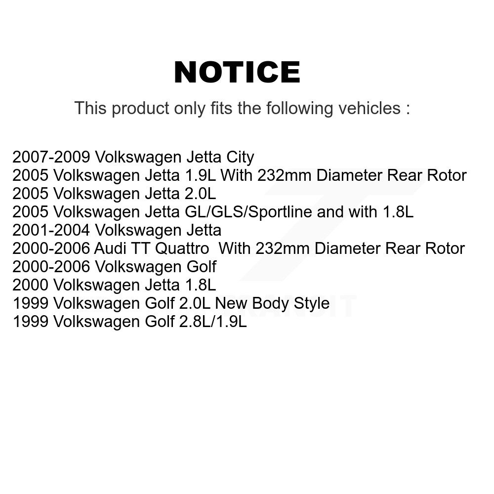 [Arrière droite] Étalonnier de frein à disque arrière droit pour Volkswagen Jetta Golf City Audi TT Quattro