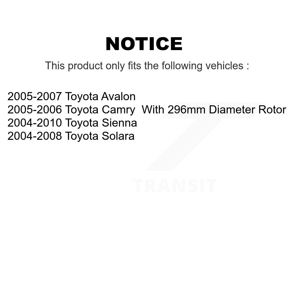 [Avant droite] Étalonnier de frein à disque avant droit pour Toyota Sienna Camry Solara Avalon SLC-19B2715