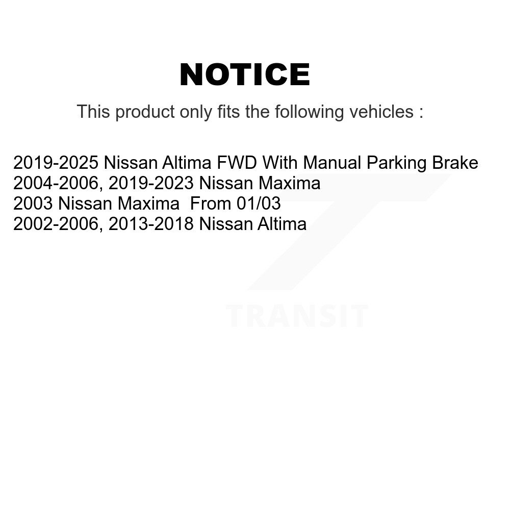 [Arrière gauche] Étalonnier de frein à disque arrière gauche pour Nissan Altima Maxima SLC-19B2780
