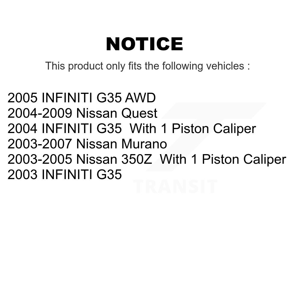 [Arrière droite] Étalonnier de frein à disque arrière droit pour Nissan Murano INFINITI G35 350Z Quest