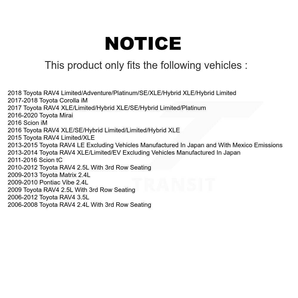 [Front Left] Étalonnier de frein avant gauche pour Toyota RAV4 Matrice Pontiac Vibe Scion Corolla iM tC