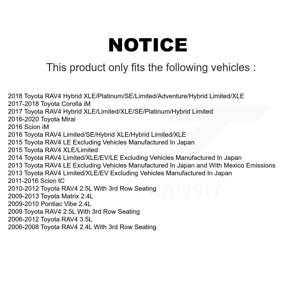 [Avant droite] Étalonnier de frein avant droit pour Toyota RAV4 Matrice Pontiac Vibe Scion Corolla iM