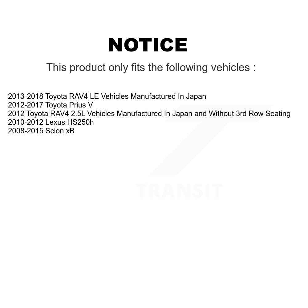[Front Left] Étalonnier de frein à disque avant gauche pour Toyota RAV4 Prius V Scion xB Lexus HS250h