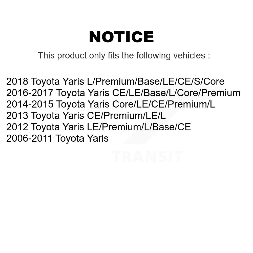 [Front Left] Disque avant gauche Étalonnier de frein pour Toyota Yaris SLC-19B3198